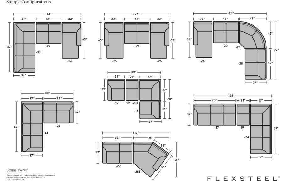 Flexsteel Westside Sectional Johnson Furniture Mattress