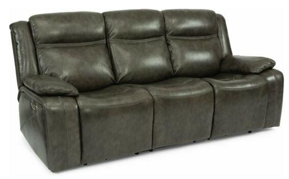 Flexsteel Journey Power Reclining Sofa with Power Headrest