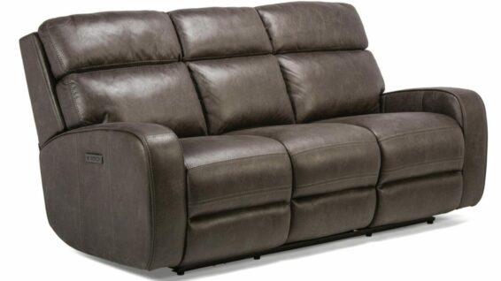 Flexsteel Tomkins Park Power Reclining Sofa with Power Headrests