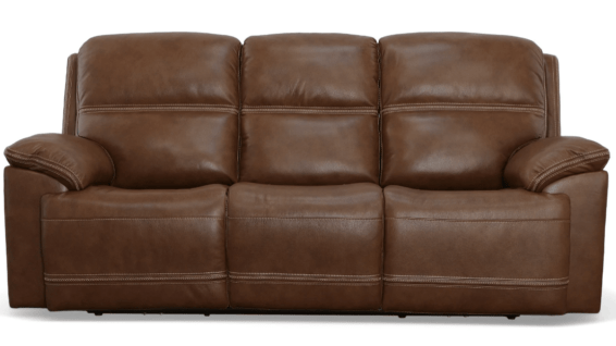 Flexsteel Jackson Power Reclining Sofa with Power Headrests