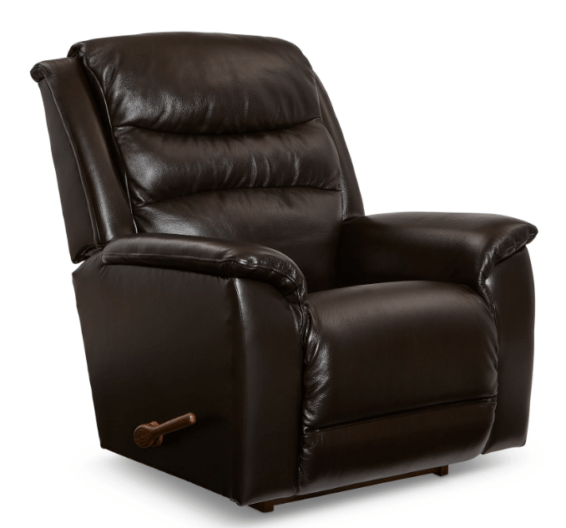 Lazboy Rosewood Leather Rocker Recliner - Image 2