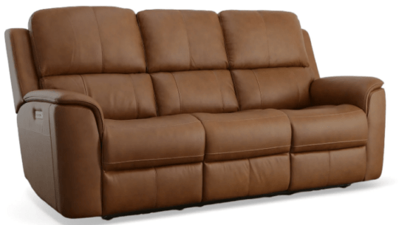 Flexsteel Henry Power Reclining Sofa with Power Headrest Lumbar