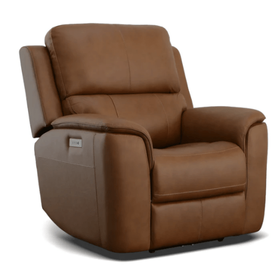 Flexsteel Henry Power Recliner with Power Headrest and Lumbar
