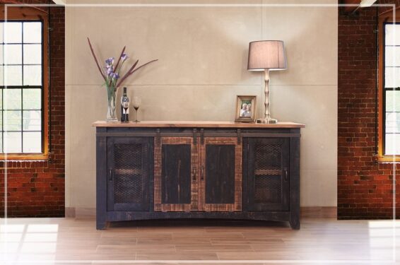 Weathered Black 70" TV Console